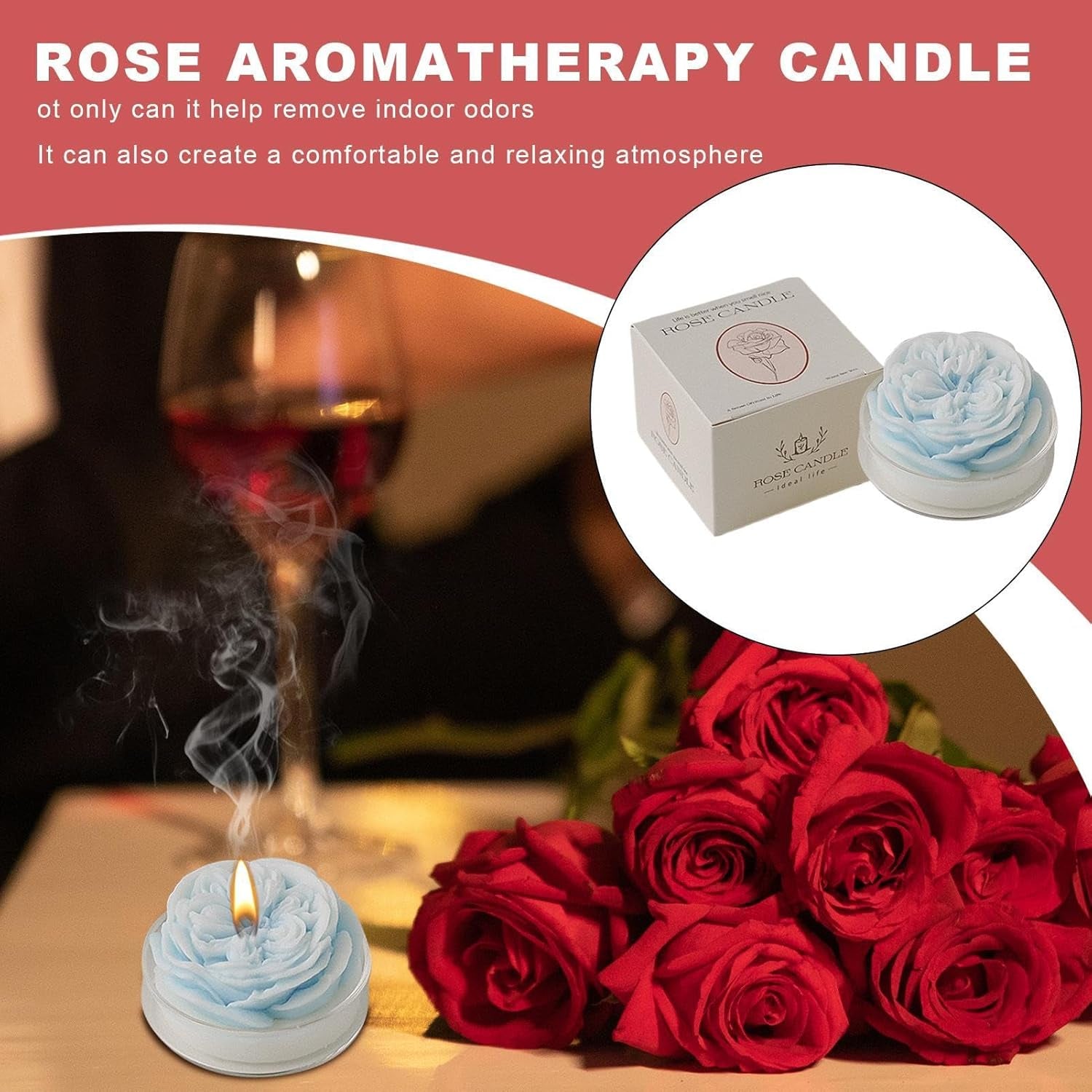 Velas De Aromaterapia,Velas Aromáticas De Rosas | Vela Floral Relajante De Cera De Soja,Velas De Otoño De Soja Natural De Aromaterapia Para Cumpleaños, Dama De, Inauguración De La Casa