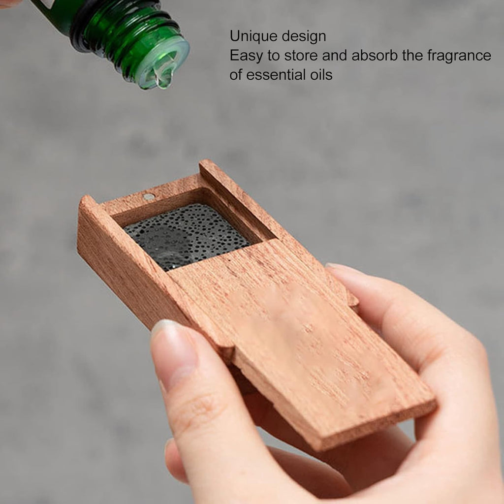 Caja De Difusor De Aceite Esencial, Difusor Aceites Esenciales, De Aceites Piedra Con Caja De Incienso De Madera, Para Sala De Estar Baño Coche Aromaterapia Y Decoración