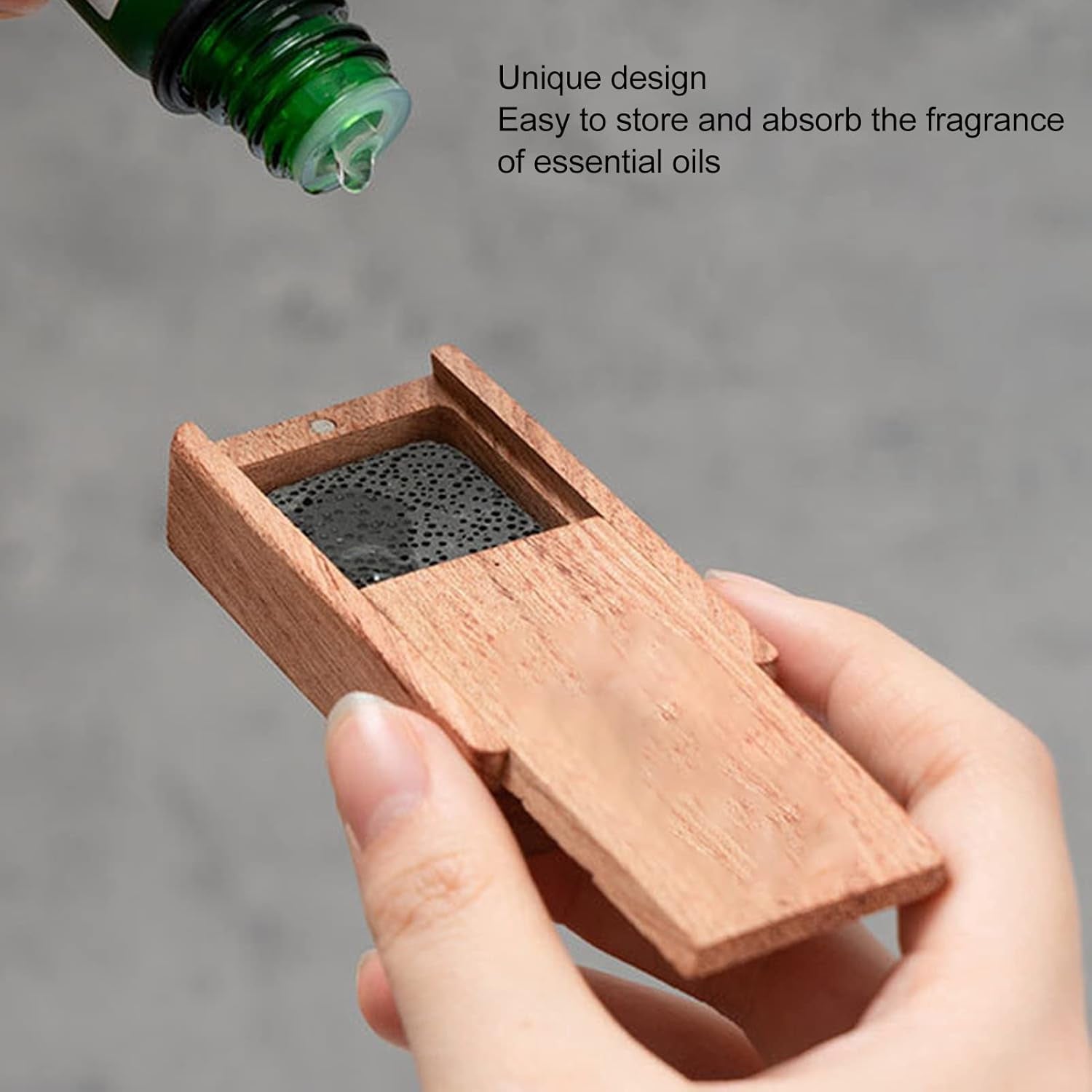Caja De Difusor De Aceite Esencial, Difusor Aceites Esenciales, De Aceites Piedra Con Caja De Incienso De Madera, Para Sala De Estar Baño Coche Aromaterapia Y Decoración