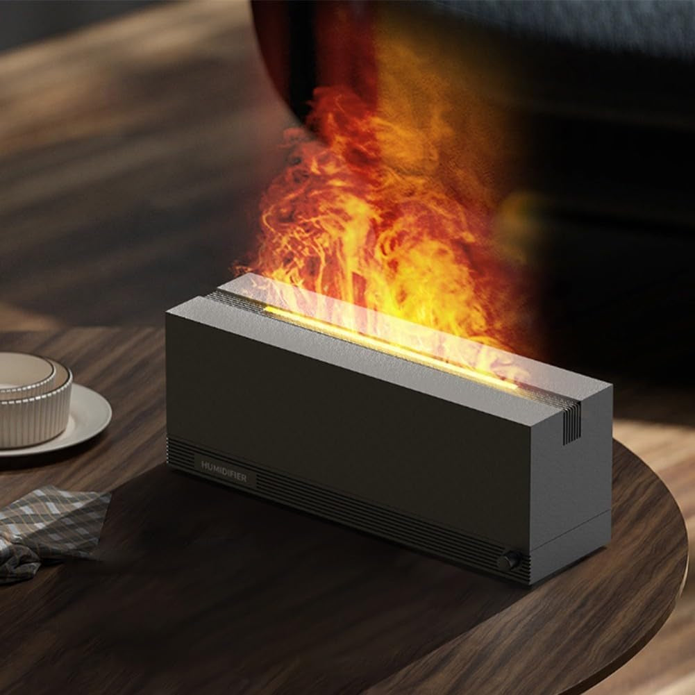 Máquina De Aromaterapia De Llama Colorida Usb Lámpara De Aromaterapia Para El Hogar Atomizando Humidificación De Aire Máquina De Aromaterapia ()