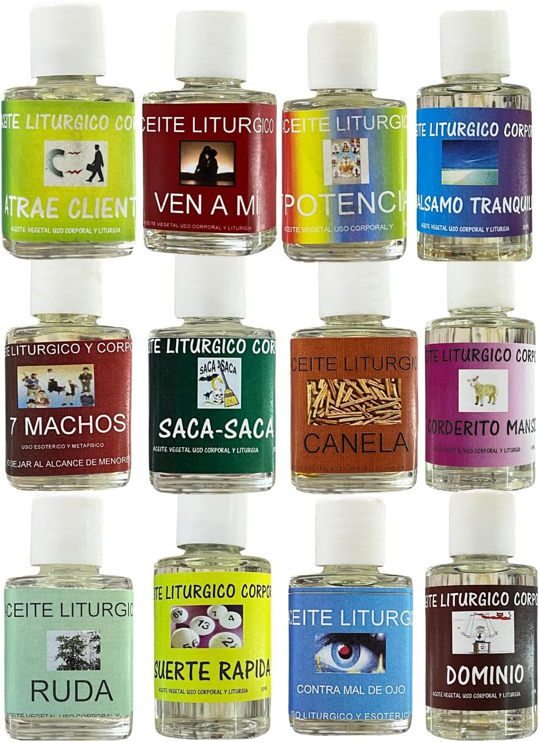 Aceite Litúrgico Corporal Contra Mal De Ojo (35Ml) | Aceite Vegetal De Uso Corporal Y Litúrgico Para Cortar Y Romper Maldiciones Y Magia Negra | Usar En Cuerpo Y Para Untar En Velas Como Potenciador.