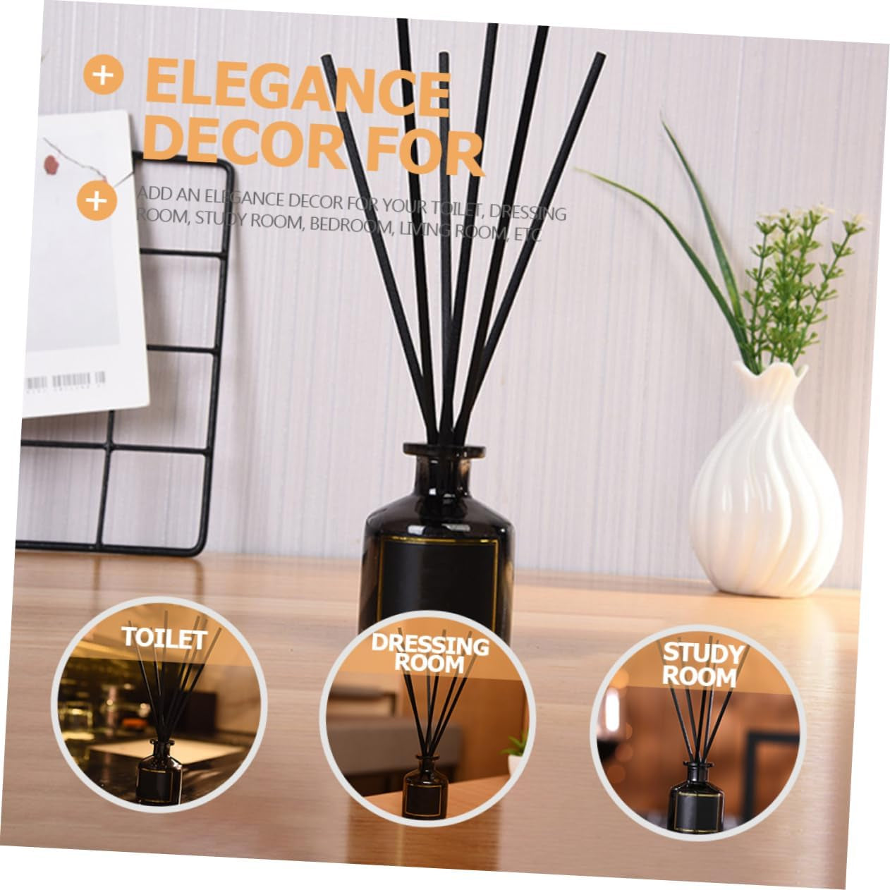 1Juego Difusor De Natural De Rattan Para Aromaterapia Decoración Elegante Para Atractiva Para Dormitorio Y Baño