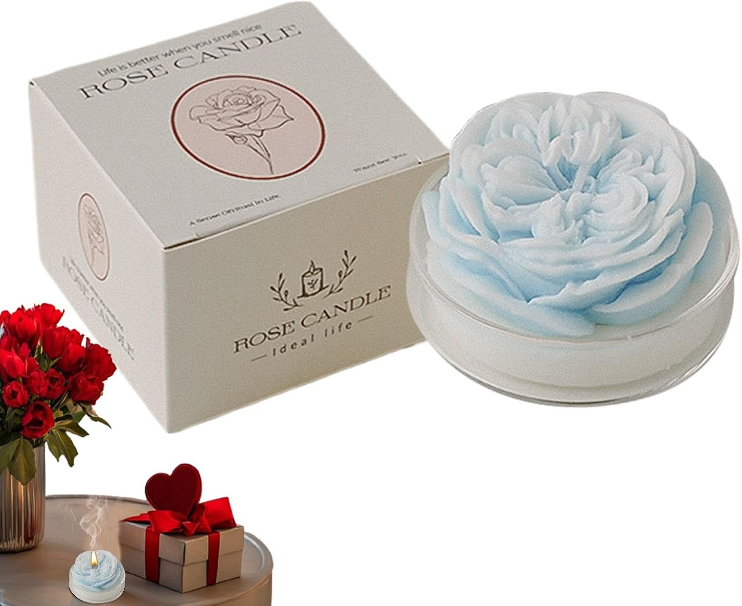 Velas De Aromaterapia,Velas Aromáticas De Rosas | Vela Floral Relajante De Cera De Soja,Velas De Otoño De Soja Natural De Aromaterapia Para Cumpleaños, Dama De, Inauguración De La Casa