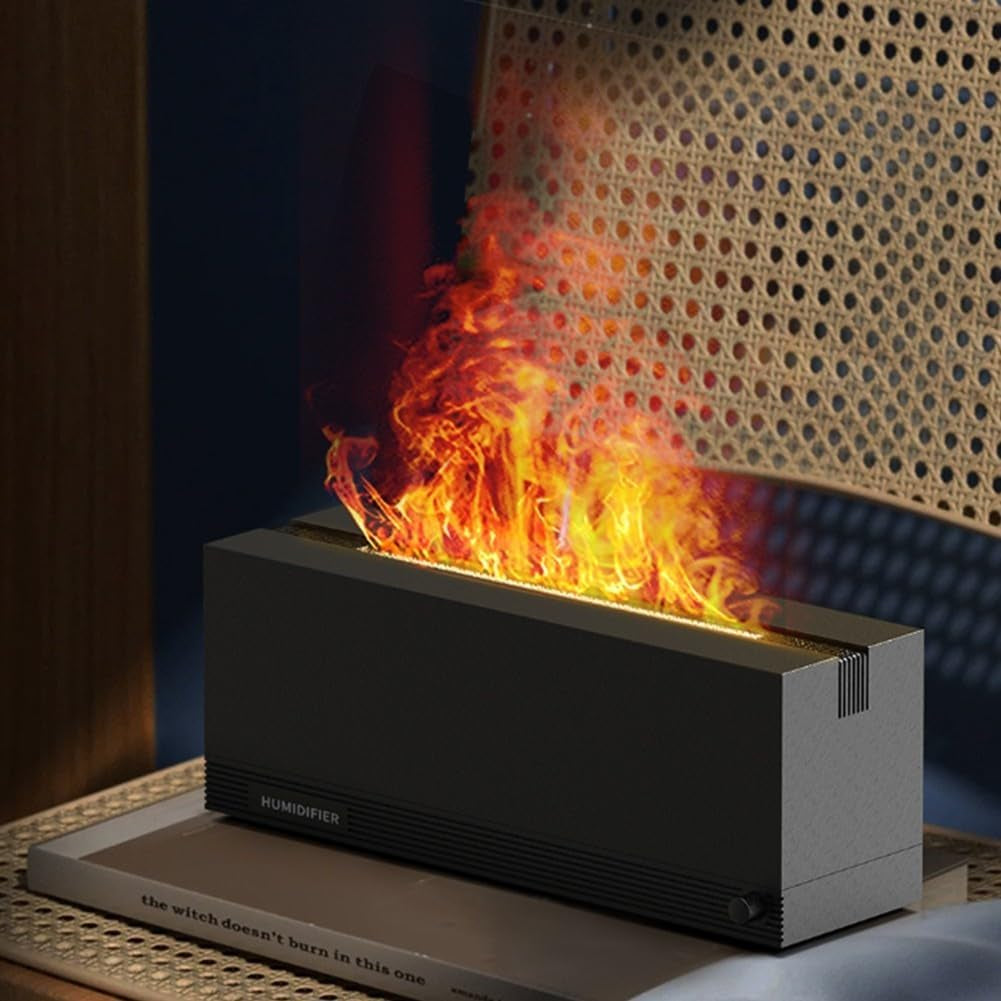 Máquina De Aromaterapia De Llama Colorida Usb Lámpara De Aromaterapia Para El Hogar Atomizando Humidificación De Aire Máquina De Aromaterapia ()