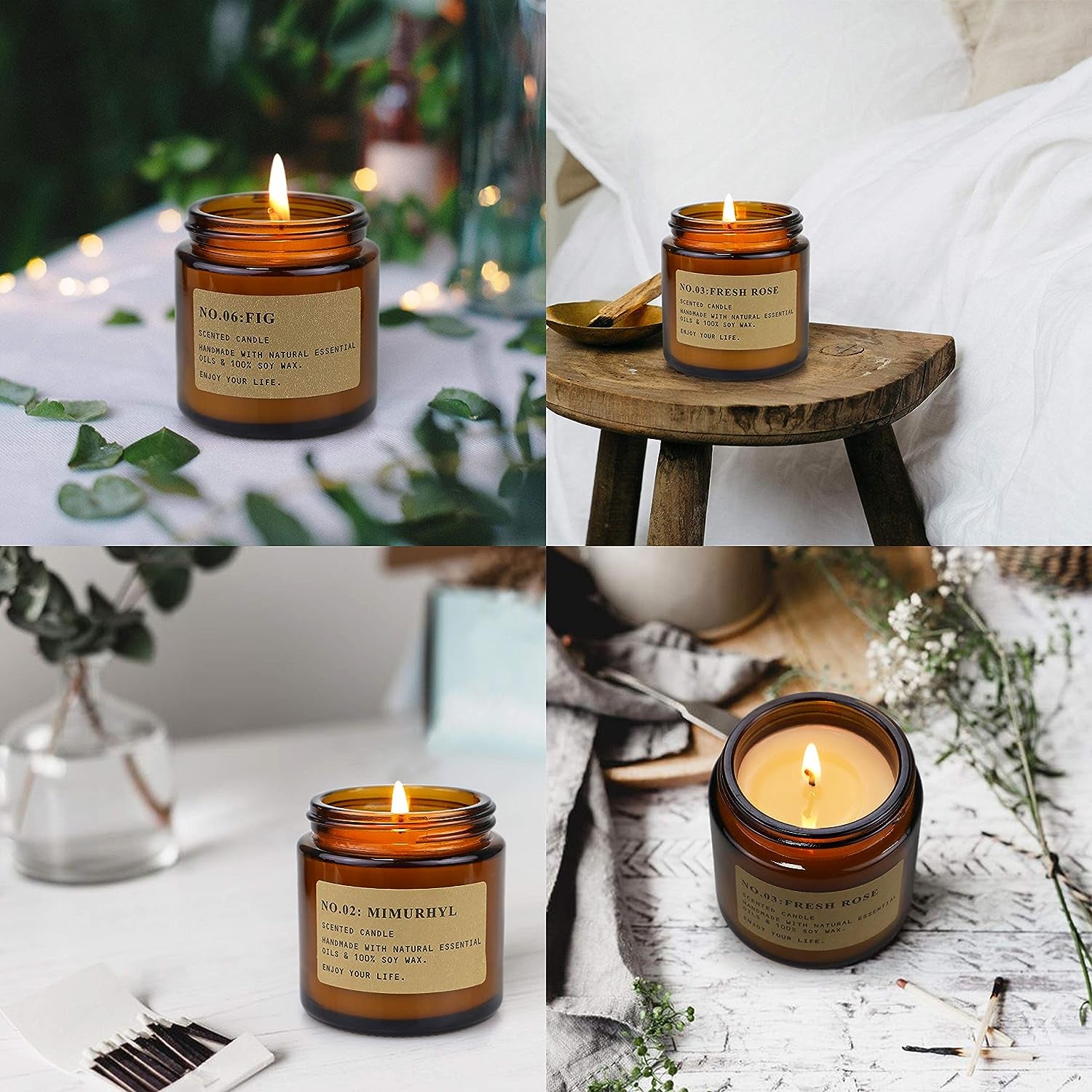 Juego De Velas Perfumadas De De Aromaterapia, 6 PCS, Velas Aromaticas De Cera De Soja, Regalos Originales Para Mujer, Adecuadas Para Dormitorio, Cumpleaños, Navidad Día De San Valentín Regalos