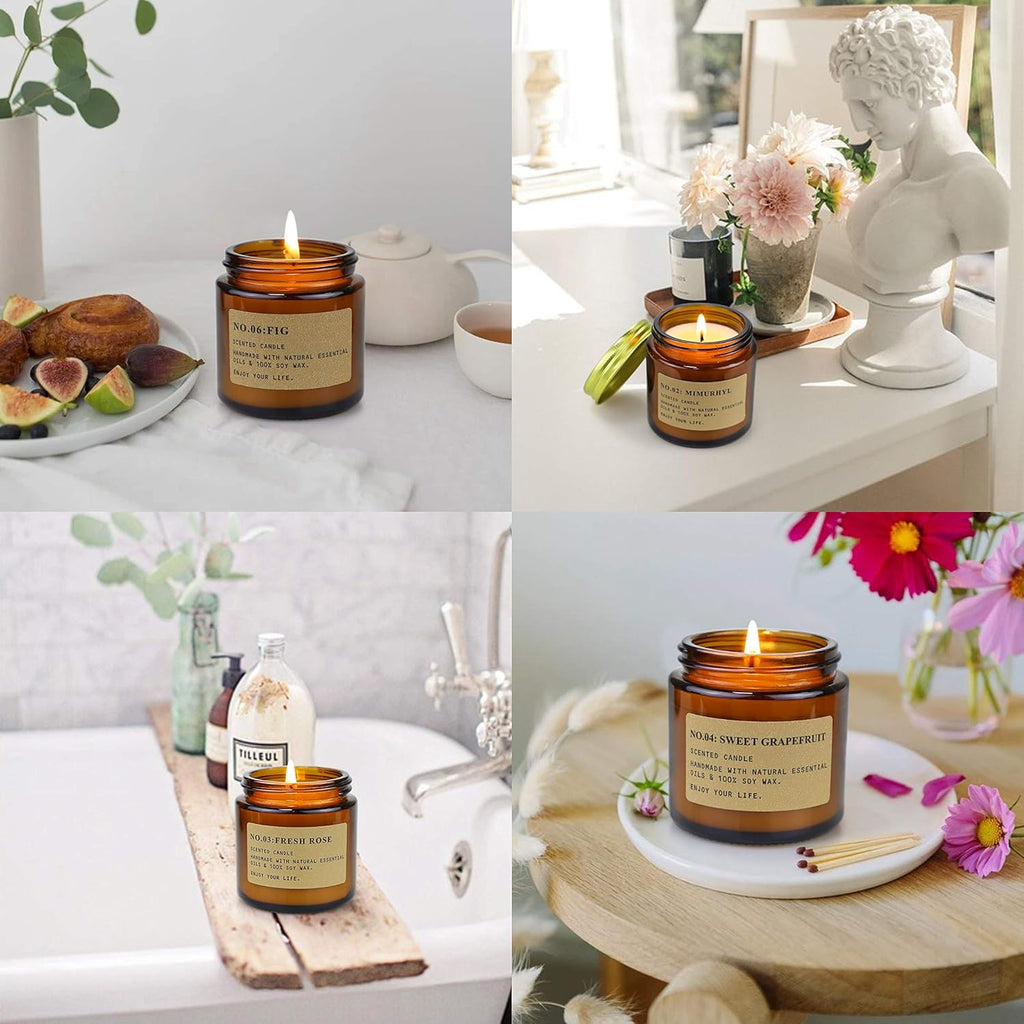 Juego De Velas Perfumadas De De Aromaterapia, 6 PCS, Velas Aromaticas De Cera De Soja, Regalos Originales Para Mujer, Adecuadas Para Dormitorio, Cumpleaños, Navidad Día De San Valentín Regalos