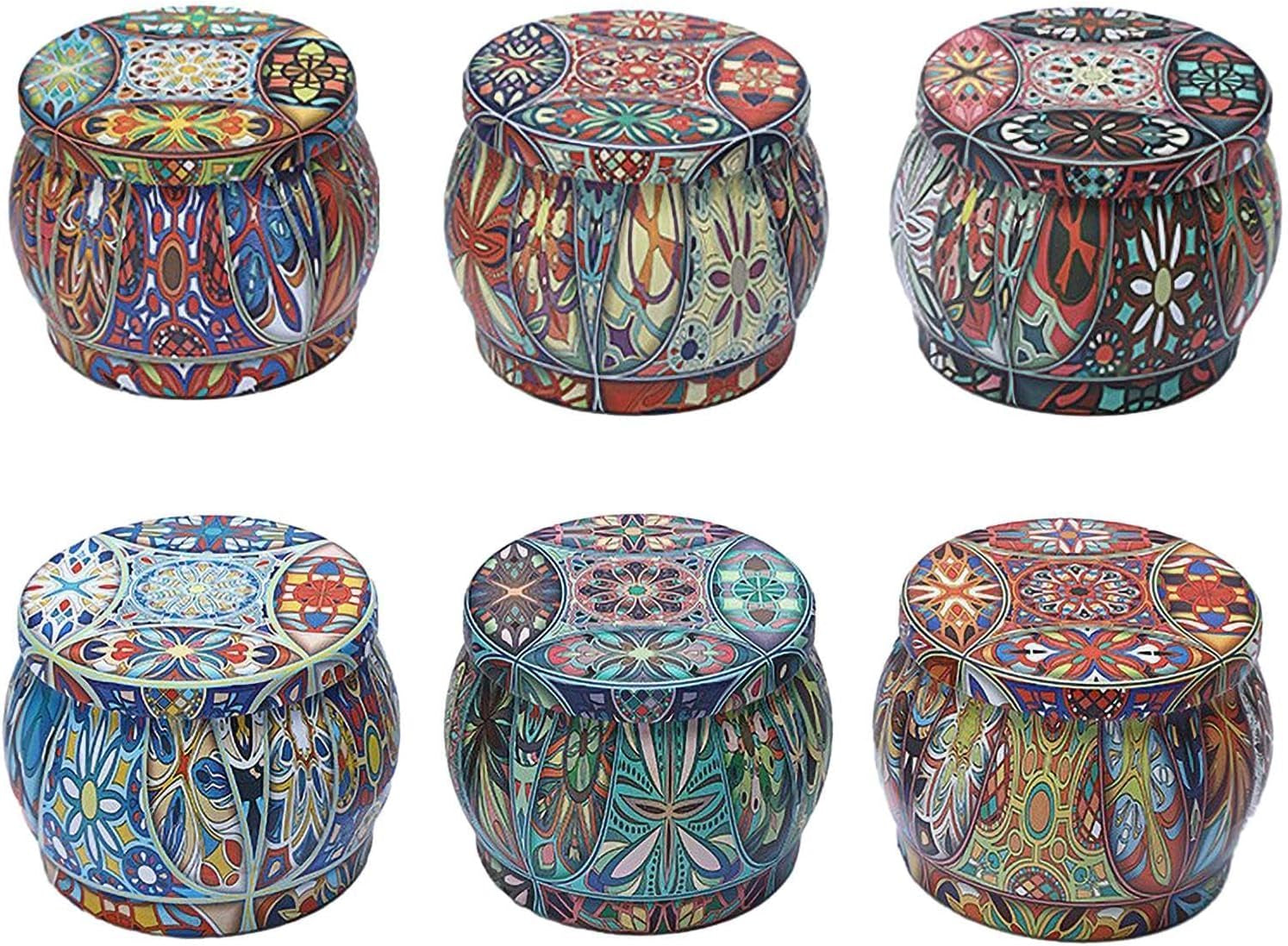 Velas Perfumadas Para El Hogar, Velas En Tarro - 6 Velas De Cera De Soja Natural | Velas Naturales Duraderas Del Tarro De La Cera De Soja De Las Velas Del Aromaterapia Del Alivio De Tensión Fijadas Pa
